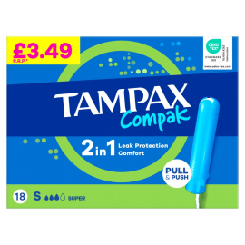 Tampax compak super tampons x18