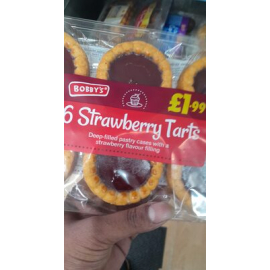 Bobbys 6 strawberry tarts 300g