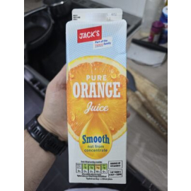 Jacks orange juice smooth not from concentrate 1l