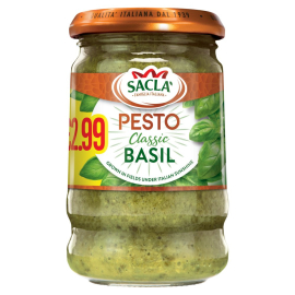 Sacla pesto classic basil 190g
