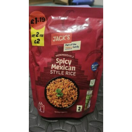 Jacks microwaveable spicy Mexican style rice 250g