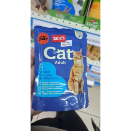 Jacks complete cat food white fish in jelly 100g 5