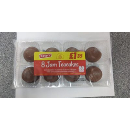 Bobbys 8 jam teacakes 147g