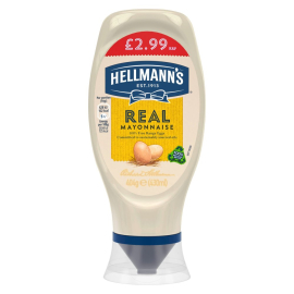 Hellmanns real mayonnaise squeezy 430ml