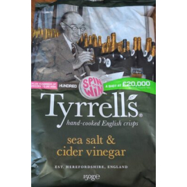 Tyrells crisps sea salt & cider vinegar 150g