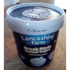 Lancashire Farm Greek style natural yoghurt 1kg