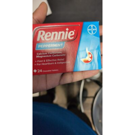 Rennie peppermint indigestion tablets x24