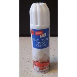 Jacks real dairy spray cream 250g/243ml