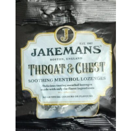 Jakemans throat & chest lozenges menthol bag 73g