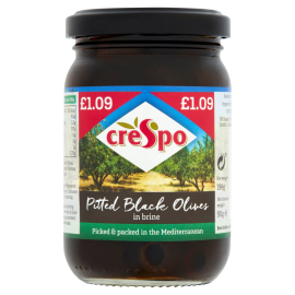 Crespo pitted black olives 198g