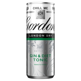 Gordons London dry gin & diet tonic 250ml
